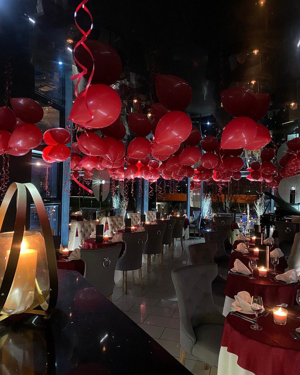 A room set for a private party
